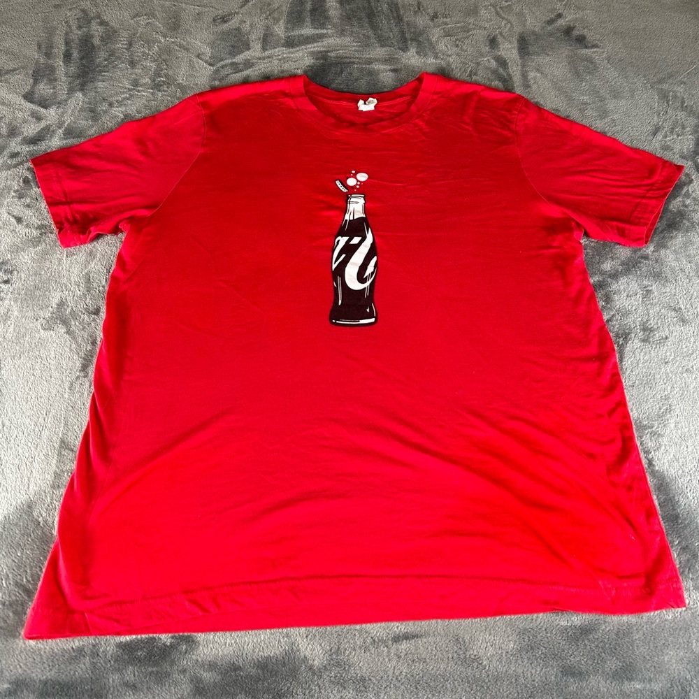 Coca Coca Bottle T Shirt 100th Anniversary Red Mens XL Extra‎ Soft Graphic T